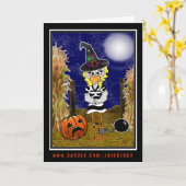 Jailbird Halloween Kaart (Gele Bloem)