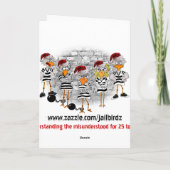 Jailbird kerstkaart feestdagen kaart (Achterkant)