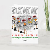 Jailbird: Kerstmis in de gevangenis Feestdagen Kaart (Achterkant)