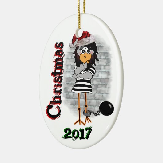 Jailbird Kerstversiering Keramisch Ornament (Links)
