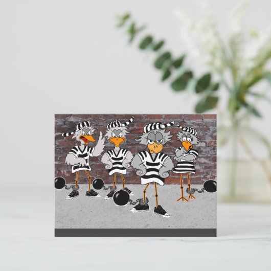 Jailbird Postcard Briefkaart (Staand voorkant)