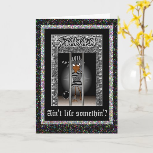 Jailbird-Wenskaart Kaart (Gele Bloem)