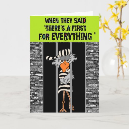 Jailbird-Wenskaart Kaart (Gele Bloem)