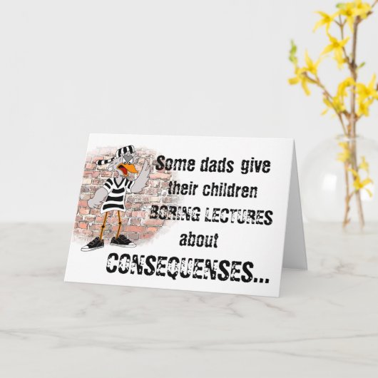 Jailbird wenskaart: Vaderdag Kaart (Gele Bloem)