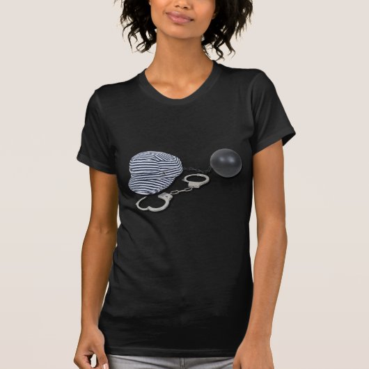 JailBirdHandcuffsBallChain073011 T-shirt (Voorkant)