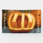Jailed Pumpkin Halloween Spandoek (Horizontaal)