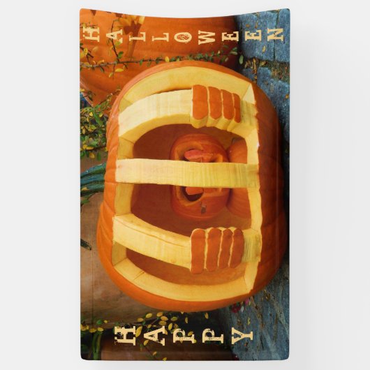 Jailed Pumpkin Halloween Spandoek (Verticaal)
