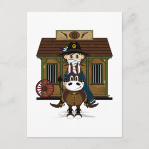Jailhouse Cowboy on Horse Briefkaart