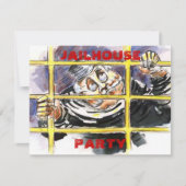 JAILHOUSE THEMED INVITATION HOST A POKIE PARTIJ KAART (Voorkant)