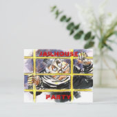 JAILHOUSE THEMED INVITATION HOST A POKIE PARTIJ KAART (Staand voorkant)