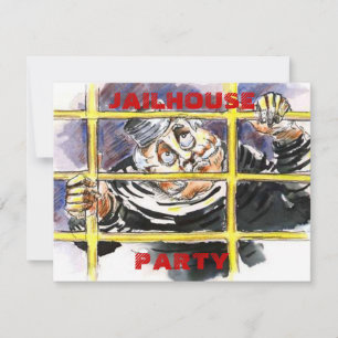 JAILHOUSE THEMED INVITATION HOST A POKIE PARTIJ KAART