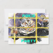 JAILHOUSE THEMED INVITATION HOST A POKIE PARTIJ KAART (Voorkant)