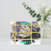 JAILHOUSE THEMED INVITATION HOST A POKIE PARTIJ KAART (Staand voorkant)