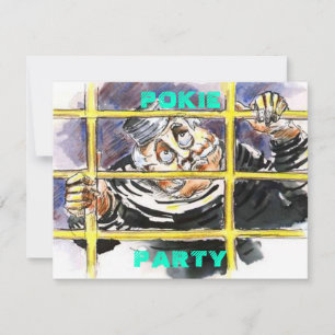 JAILHOUSE THEMED INVITATION HOST A POKIE PARTIJ KAART