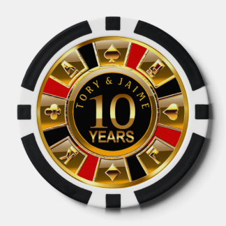 Jaime-1 Vegas Casino Chip Rood & Zwart