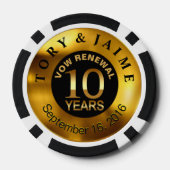 Jaime-1 Vegas Casino Chip Rood & Zwart (Achterkant)