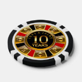 Jaime-1 Vegas Casino Chip Rood & Zwart (Enkel)