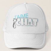 J'aime Chat avec Chat Trucker Hat Trucker Pet (Voorkant)