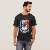 J'aime La France J'aime Le Football Maillot Pour L T-shirt (Voorkant volledig)