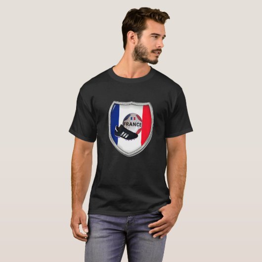 J'aime La France J'aime Le Football Maillot Pour L T-shirt (Voorkant volledig)