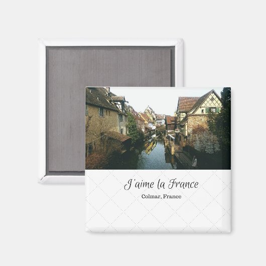 J'aime la France Magnet - Colmar, Frankrijk (Voorkant / Achterkant)