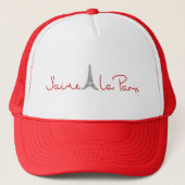 J'aime La Paris (ik hou van Parijs) Trucker Pet (Voorkant)