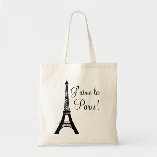 J'aime la Paris Ik hou van Paris Canvas tas (Voorkant)