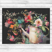 J'aime Le Jardinage Franse Bloemen en Watering Can Tissuepapier