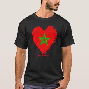 J'aime Le Maroc Ik hou van Marokko Le Maroc Dans L T-shirt