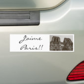 J'aime Paris Bumpersticker (Op auto)