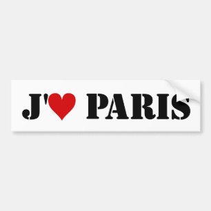 "J'aime Paris" Bumpersticker