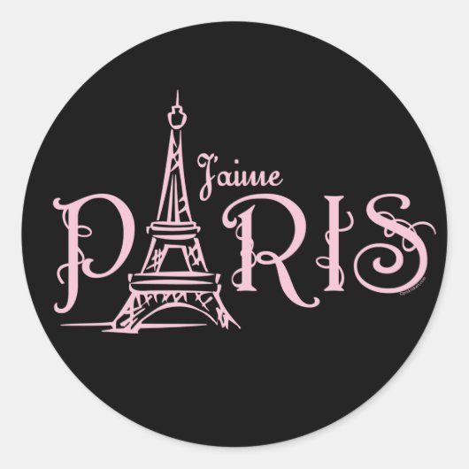 J'aime Paris (donkere) Sticker (Voorkant)