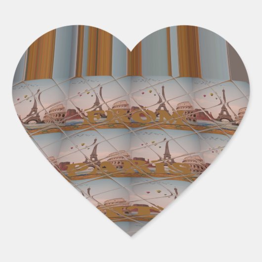 J'aime Paris (ik hou van Parijs) Hart Sticker (Voorkant)
