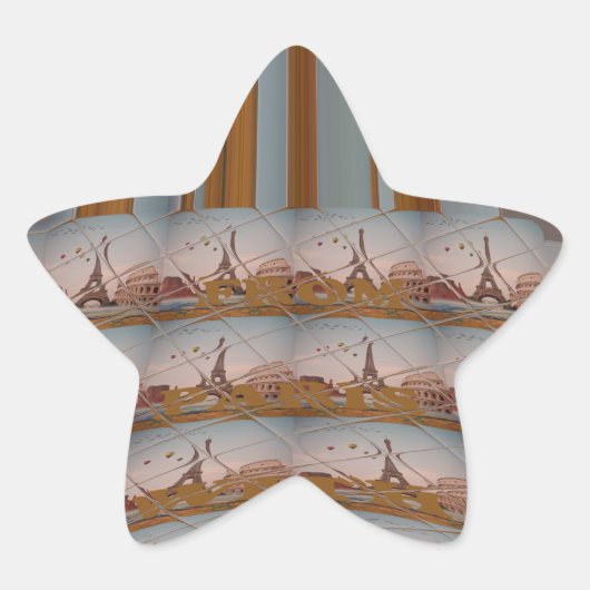 J'aime Paris (ik hou van Parijs) Ster Sticker (Voorkant)