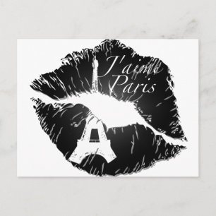 J'aime Paris Lips Briefkaart
