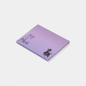 j'aime Paris' poedel Notities Post-it® Notes (Schuin)