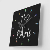 j'aime Paris Vierkante Klok (Hoek)