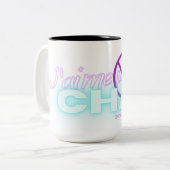 J'aime pas chat Franse expressie kat grappig Tweekleurige Koffiemok (Voorkant links)