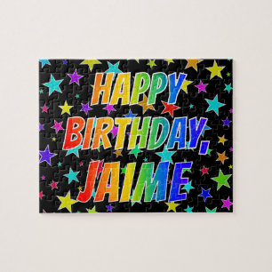 "JAIME" Voornaam, Fun "HAPPY BIRTHDAY" Legpuzzel