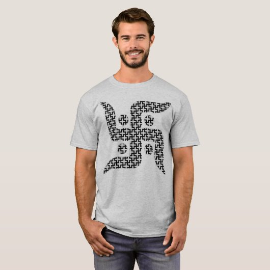 + Jain Swastika T-shirt (Voorkant volledig)