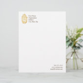 Jain Symbol Gepersonaliseerd Briefhoofd (Staand voorkant)