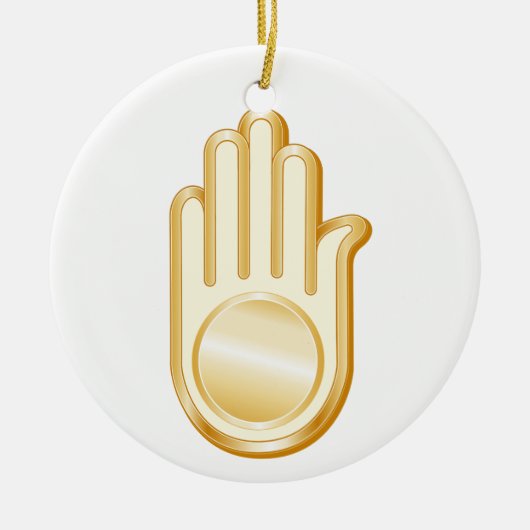 Jain Symbol Keramisch Ornament (Voorkant)