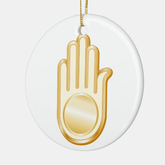 Jain Symbol Keramisch Ornament (Links)