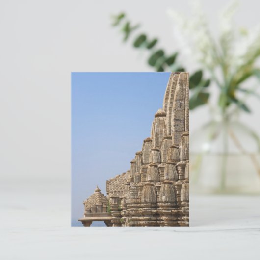 Jain temple in Chittorgarh Fort, India Briefkaart (Staand voorkant)