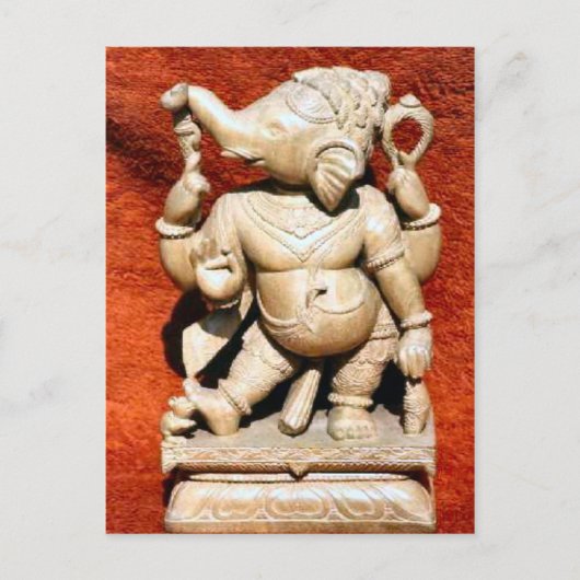 Jain temple, India standbeeld Briefkaart (Voorkant)