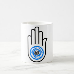 Jainisme Symbool Hand and and Wheel Reading Ahimsa Koffiemok