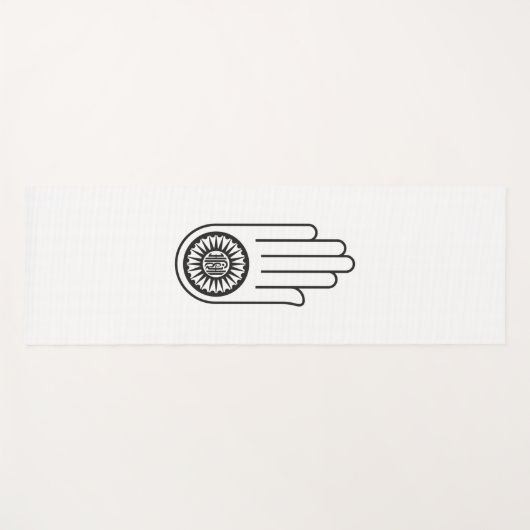 Jainisme Symbool van Ahimsa (Handboek van geweldlo Yogamat (Voorkant (horizontaal))