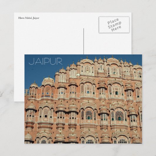 jaipur hawa mahal briefkaart (Voorkant / Achterkant)