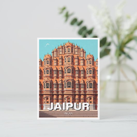 Jaipur Hawa Mahal Souvenir Briefkaart (Staand voorkant)