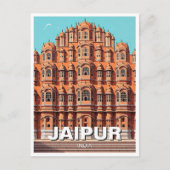 Jaipur Hawa Mahal Souvenir Briefkaart (Voorkant)